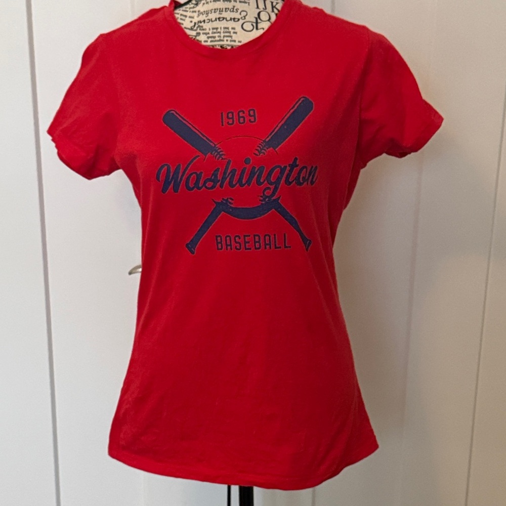 Washington Baseball Kids Red Graphic Tee